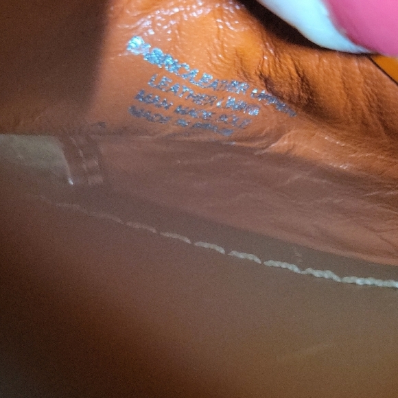 Orange and Tan Wedge Sandals with Decorative Buckle - Picture 4 of 4